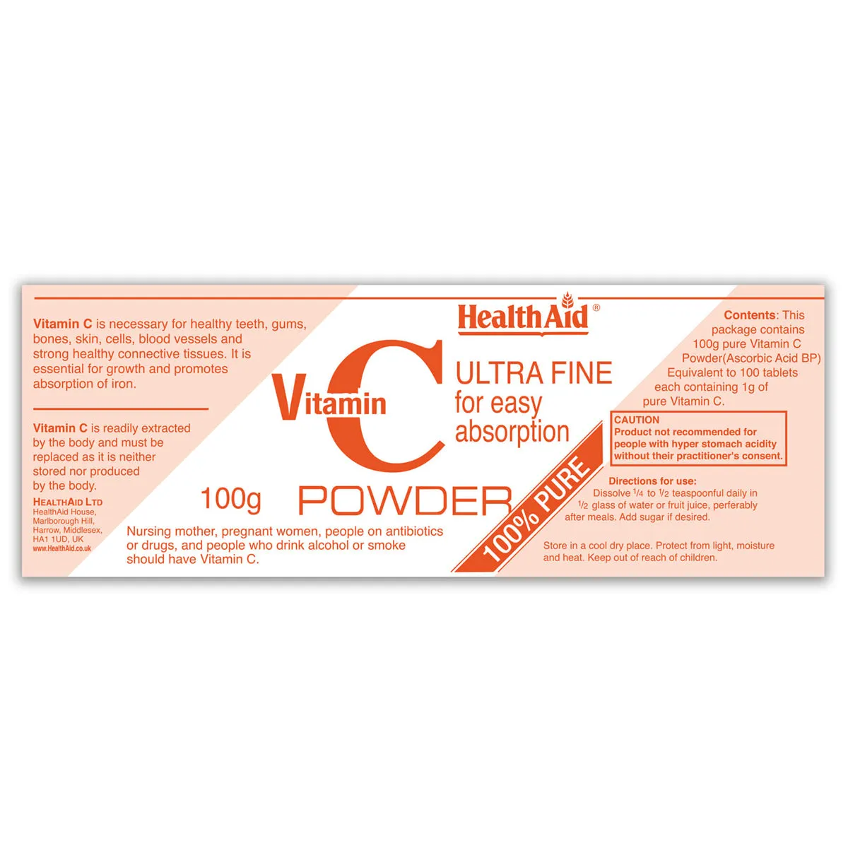 Vitamin C 100% Pure Ultrafine Powder