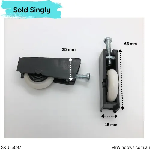 Wardrobe Sliding Door Roller - Convex wheel- Sold singly