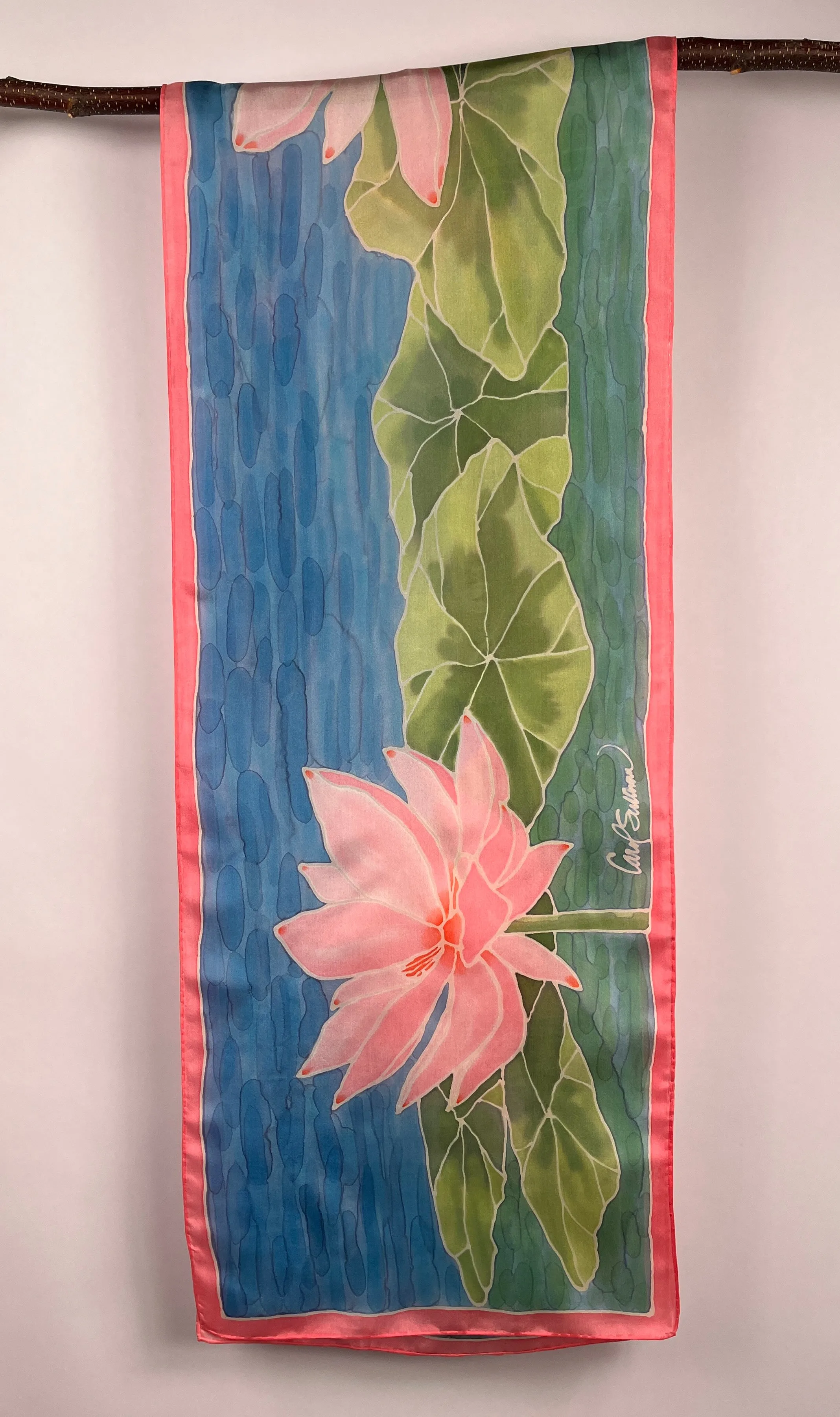 “Water Lily Triad”-  Scarf - $150