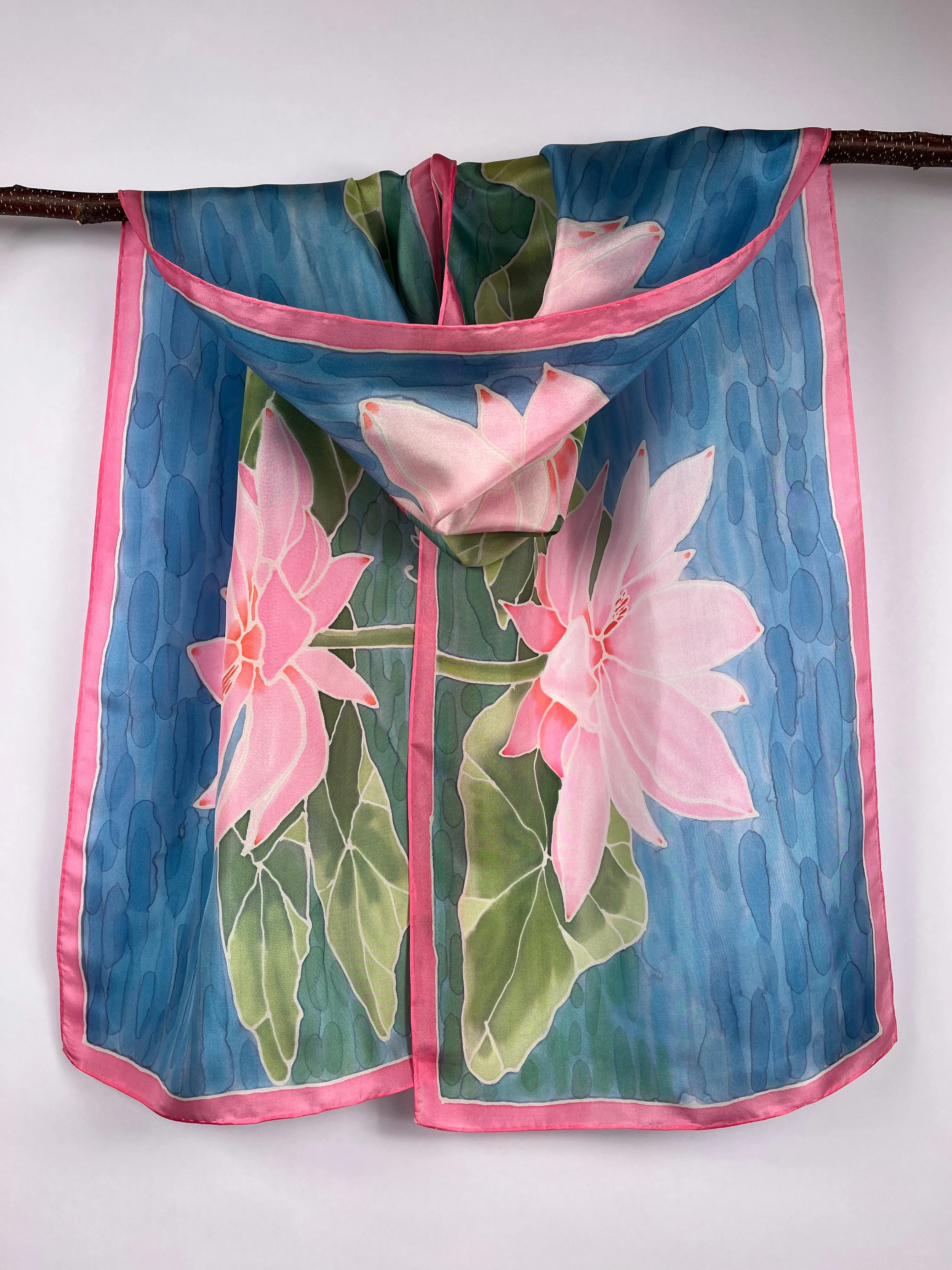 “Water Lily Triad”-  Scarf - $150