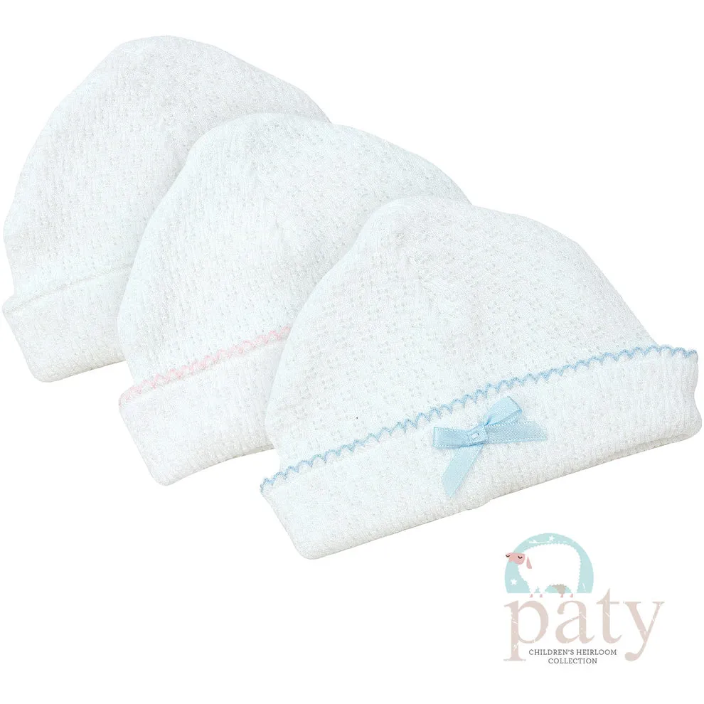 White Saylor Cap with Bow - Various Trim Colors