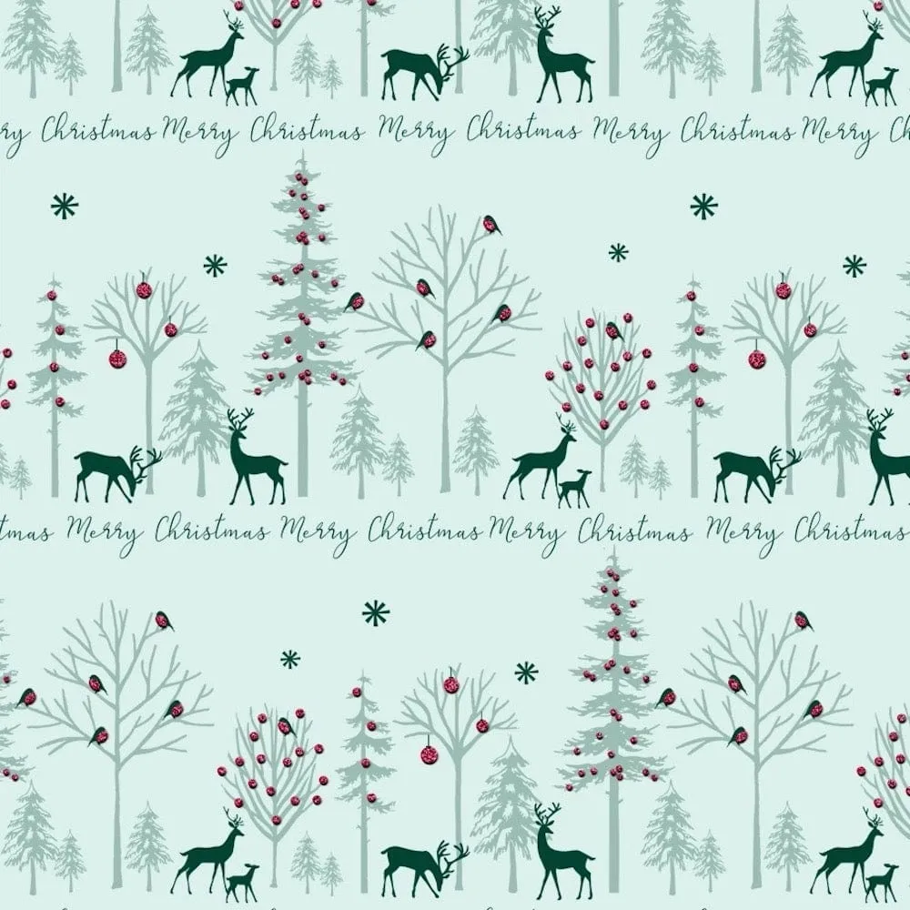 Winter Scene Bioglitter FSC Wrapping Paper Sheet