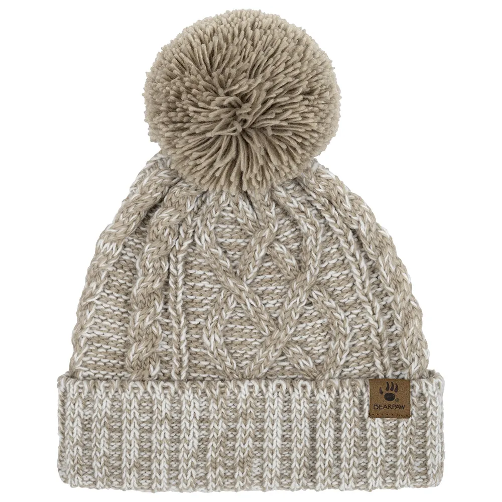 Women's Cable Pom Beanie Knit Hat 11LKR04911