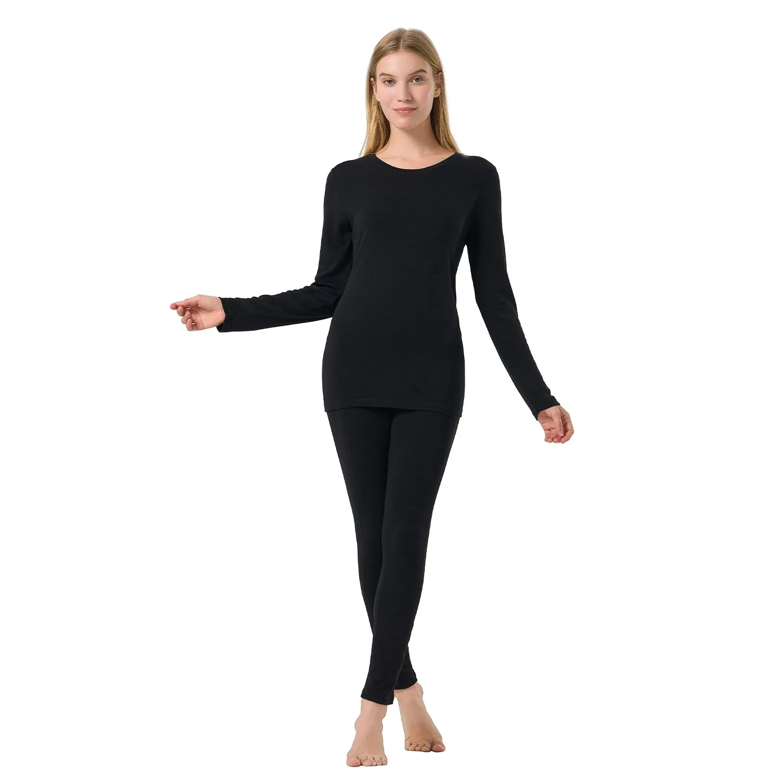 Women's Merino 250g Thermal Base Layer Set Black