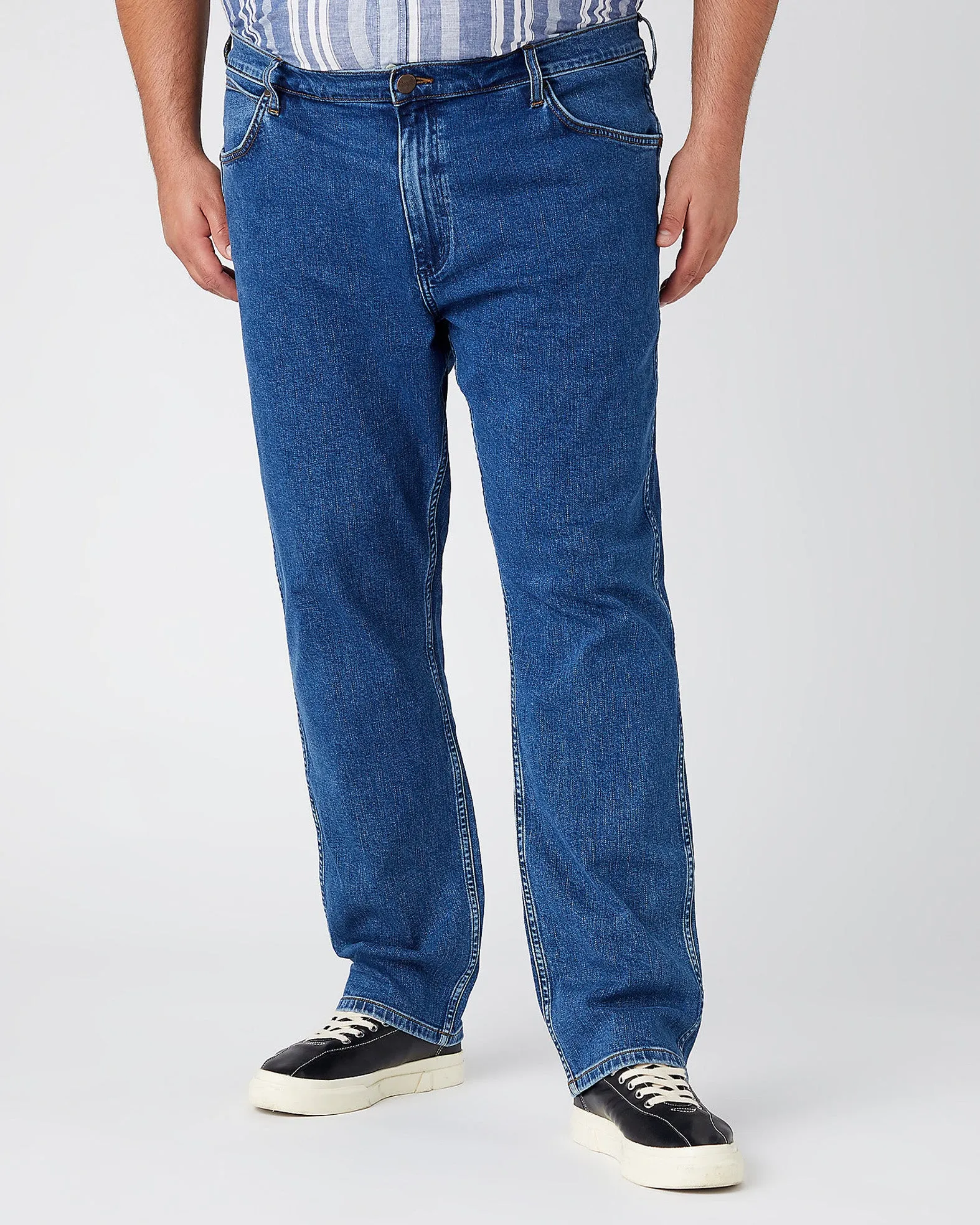 Wrangler Greensboro Regular Fit Mens Jeans - The Stone Ride