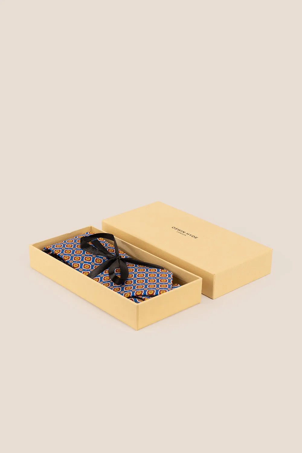 Yellow Geometric Pattern Silk Tie